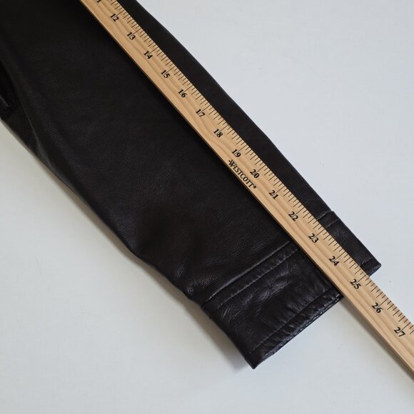 Danier Jacket Womens XL Brown Leather Pockets Zip Lined LS Classic Collar Mature - Picture 7 of 16